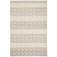 Load image into Gallery viewer, Diara Geometric Handmade Flatweave Area Rug in Gray/Ivory 2 x 3
