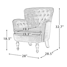 Load image into Gallery viewer, Didonato 28&#39;&#39; Wide Tufted Velvet Armchair

