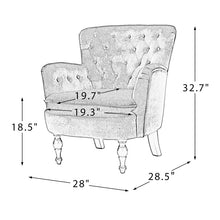 Load image into Gallery viewer, Didonato 28&#39;&#39; Wide Tufted Velvet Armchair 7560RR
