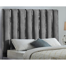 Load image into Gallery viewer, Dietrich Upholstered Platform Headboard ONLY King Gray 3439RR

