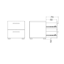 Load image into Gallery viewer, Dillwyn 16.65&#39;&#39; Tall 2 - Drawer Nightstand
