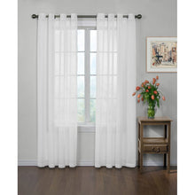 Load image into Gallery viewer, Diphda Odor Neutralizing Voile Solid Sheer Grommet Single Curtain Panel (Set of 2) 2603CDR/GL
