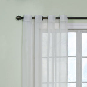 Diphda Odor Neutralizing Voile Solid Sheer Grommet Single Curtain Panel (Set of 2) 2603CDR/GL