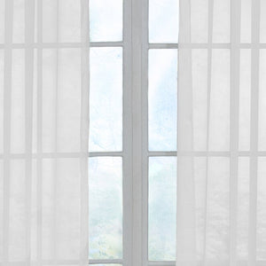 Diphda Odor Neutralizing Voile Solid Sheer Grommet Single Curtain Panel (Set of 2) 2603CDR/GL