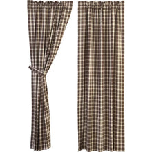 Load image into Gallery viewer, Dissay 100% Cotton Plaid Room Darkening Rod Pocket Single Curtain Panel, 40&quot; W x 84&quot; L, (Set of 2)
