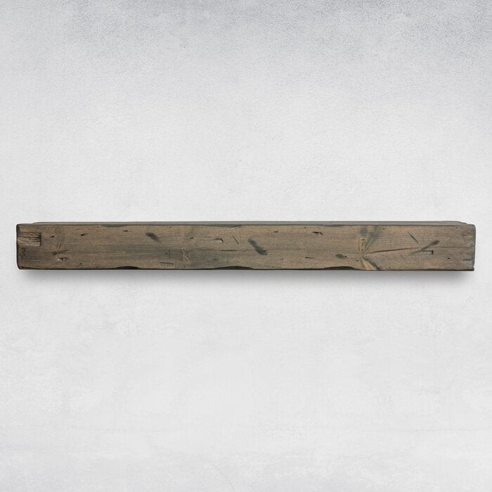 Aged Barrel Distressed Fireplace Mantel, Rustic