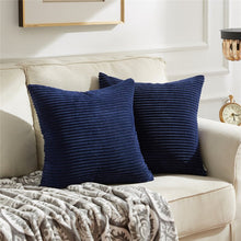 Load image into Gallery viewer, 16&quot; x 16&quot; Navy Blue Diyar Square Pillow Cover (Set of 2) GL586

