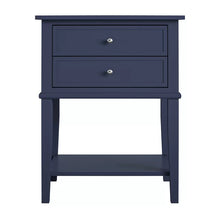 Load image into Gallery viewer, Navy Dmitry 28.25&#39;&#39; Tall 2 - Drawer End Table

