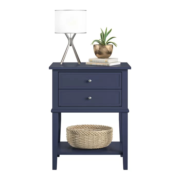 Navy Dmitry 28.25'' Tall 2 - Drawer End Table