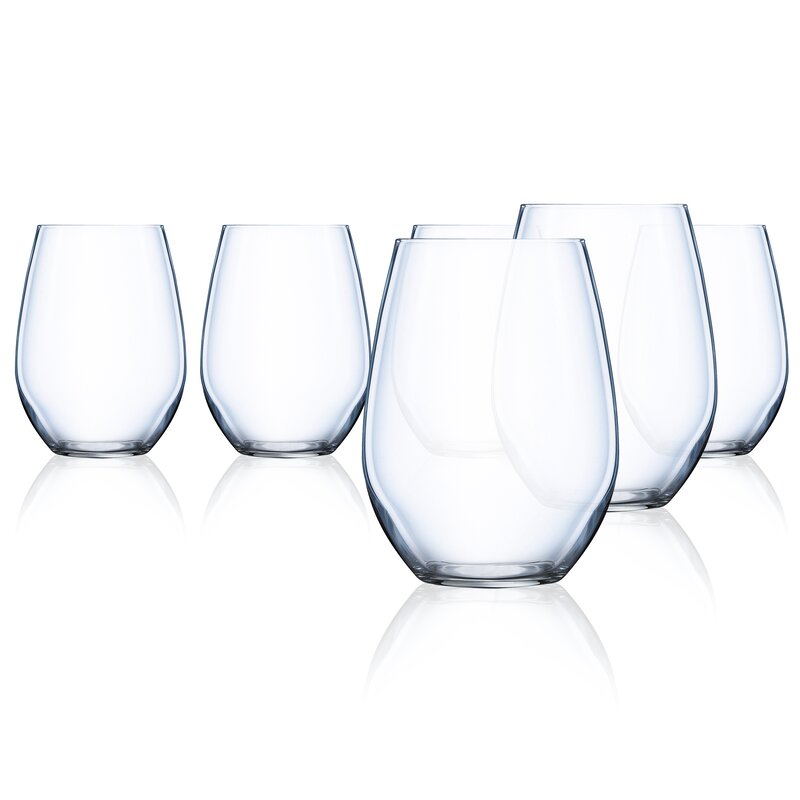Clear Domaine 17 oz. Crystal Stemless Wine Glass (Set of 6) 1061AH