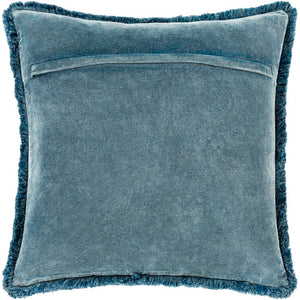 20" x 20" Denim Dominga Square Cotton Pillow Cover & Insert