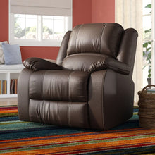 Load image into Gallery viewer, Dondie Faux Leather Rocker Recliner (brown) AP78
