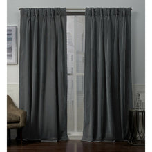 Load image into Gallery viewer, Donna Heavyweight Velvet Solid Room Darkening Pinch Pleat Curtain Panels (Set of 2) GL247
