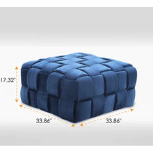 Load image into Gallery viewer, Dontay Velvet Square Pouf Ottoman
