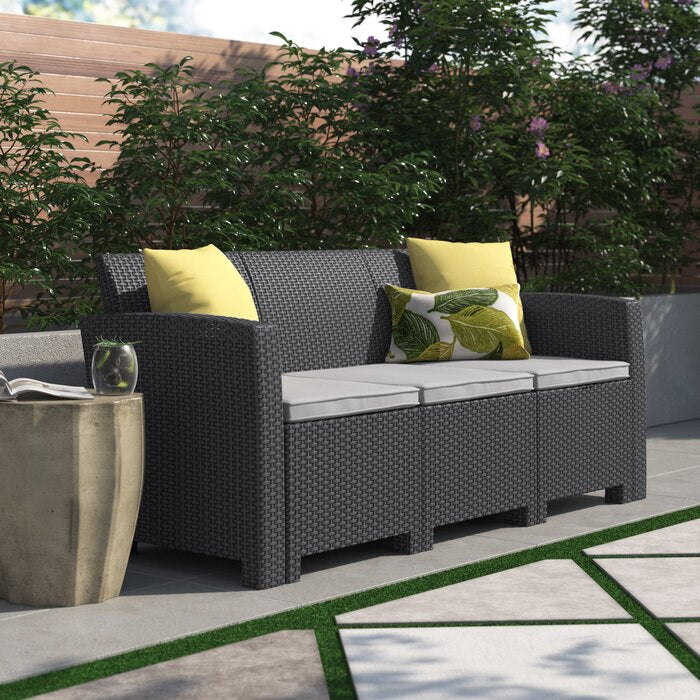 Doon 67.5'' Wide Outdoor Patio Sofa with Cushions
