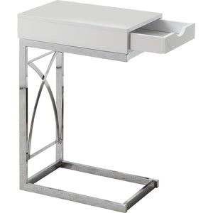 White Dopart End Table With Storage AS IS (SB862)