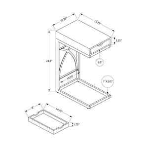 White Dopart End Table With Storage AS IS (SB862)