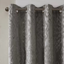 Load image into Gallery viewer, Dora Damask Max Blackout Thermal Grommet Single Curtain Panel, 50&quot; W x 108&quot; L, (Set of 2)
