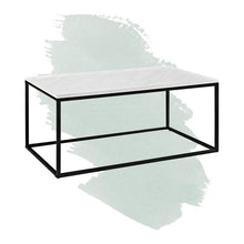 Load image into Gallery viewer, White Marble Dorian Black Frame Coffee Table (SB914)

