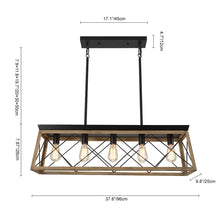 Load image into Gallery viewer, Dorine 5 - Light Kitchen Island Square / Rectangle Chandelier
