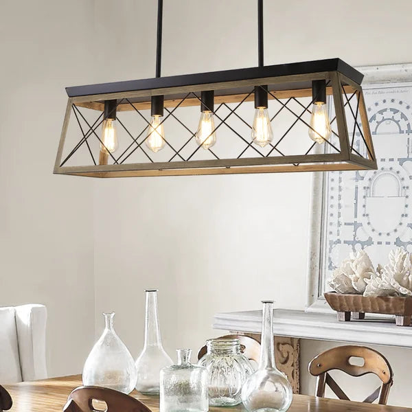 Dorine 5 - Light Kitchen Island Square / Rectangle Chandelier