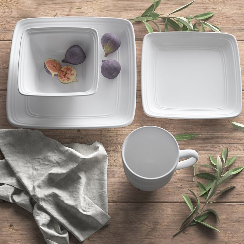 Dorrv Square 16 Piece Dinnerware Set, Service for 4 MRM3340