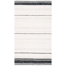 Load image into Gallery viewer, Dorsey Handmade Handwoven Cotton Ivory / Black Rug 3 x 5
