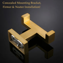 Load image into Gallery viewer, Brushed Gold Double Robe Wall Mounted Towel Hook (Part number: A9510E) GL1650
