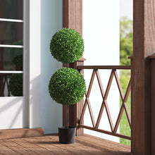 Load image into Gallery viewer, Double Ball Boxwood Topiary in Planter MRM1510
