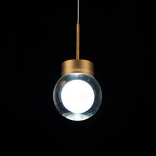 Load image into Gallery viewer, Aged Brass Double Bubble 1 - Light Single Globe LED Pendant 2762AH
