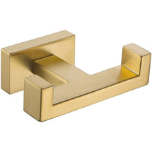 Load image into Gallery viewer, Brushed Gold Double Robe Wall Mounted Towel Hook (Part number: A9510E) GL1650

