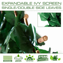 Load image into Gallery viewer, Double Side Expandable Faux Artificial Ivy Wood Fencing
