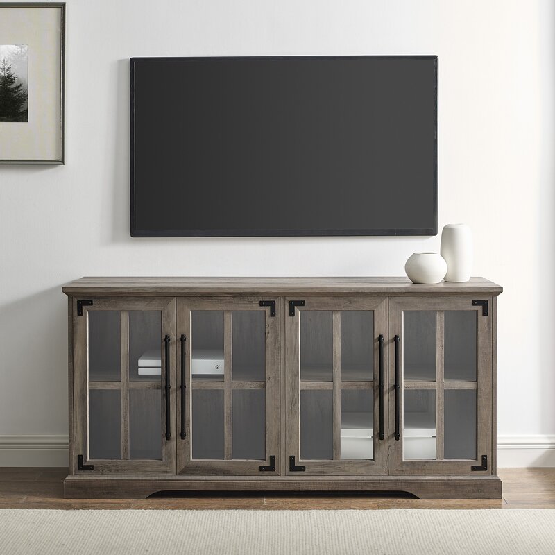 Gray Wash Dougan TV Stand for TVs up to 65