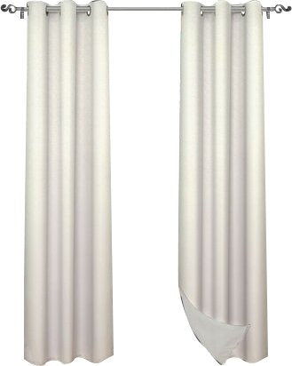 Doughton Solid Blackout Thermal Grommet Curtain Panels: Ivory - Set of 4 (SB1163)