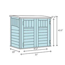 Load image into Gallery viewer, Douglas 4 ft. W x 2 ft. D Plastic Horizontal Garbage Shed (8MM)
