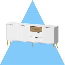 Load image into Gallery viewer, Dowler 77.05&quot; Wide 3 Drawer Buffet Table #2423HW - 2 Separate Boxes
