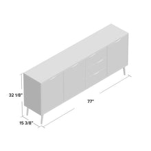 Load image into Gallery viewer, Dowler 77.05&quot; Wide 3 Drawer Buffet Table #2423HW - 2 Separate Boxes
