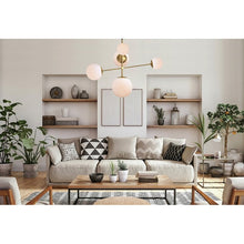 Load image into Gallery viewer, Drake 5 - Light Sputnik Modern Linear Chandelier
