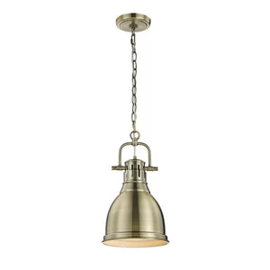 16.5" H x 14" W x 14" D Aged Brass Drakeford 1 - Light Single Dome Pendant