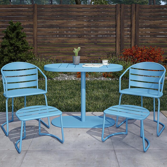 Turquoise Drayton Patio 5 Piece Bistro Set MRM1072