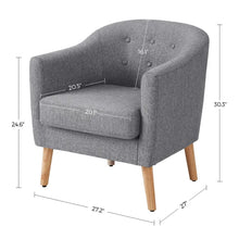 Load image into Gallery viewer, Dreer 27.2&#39;&#39; Wide Tufted Barrel Chair
