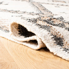 Load image into Gallery viewer, Drexler Handmade Flatweave Jute/Sisal Ivory/Black Rug 5 x 8

