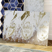 Load image into Gallery viewer, 30&quot; H x 45&quot; W x 1.5&quot; D Brown/Gold Drinks and Spirits Champagne Bottle Showers - Graphic Art Print on Canvas 916AH
