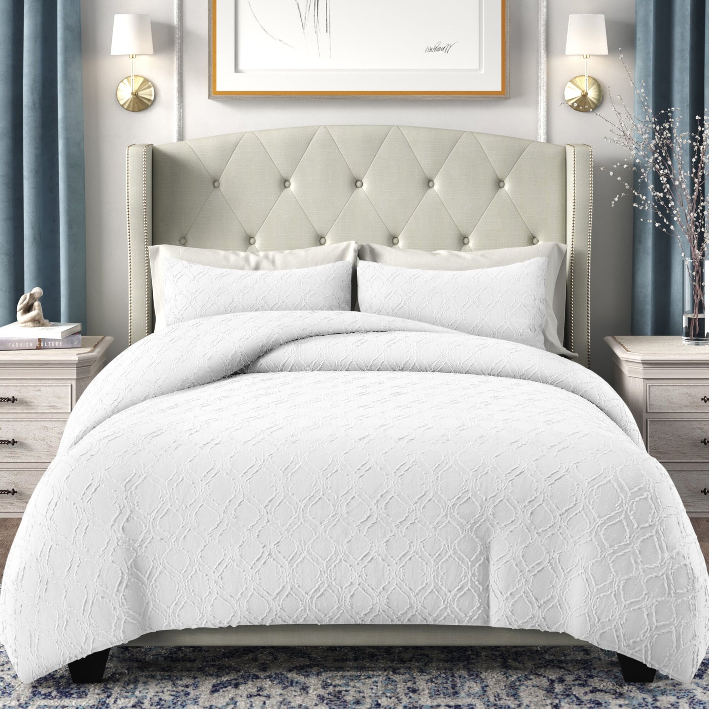 Drum Microfiber Modern & Contemporary Duvet Cover FULL/QUEEN Set EC1155