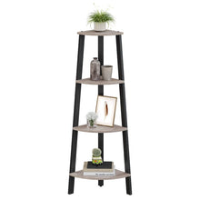 Load image into Gallery viewer, Black/Taupe Drumm 49.2&#39;&#39; H x 13.4&#39;&#39; W Steel Corner Bookcase
