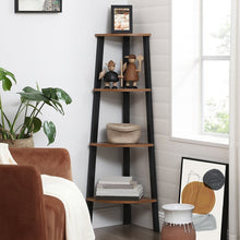 Load image into Gallery viewer, Black/Taupe Drumm 49.2&#39;&#39; H x 13.4&#39;&#39; W Steel Corner Bookcase
