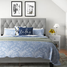 Load image into Gallery viewer, King Gray Drusilla Tufted Upholstered Low Profile Standard Bed MRM2695
