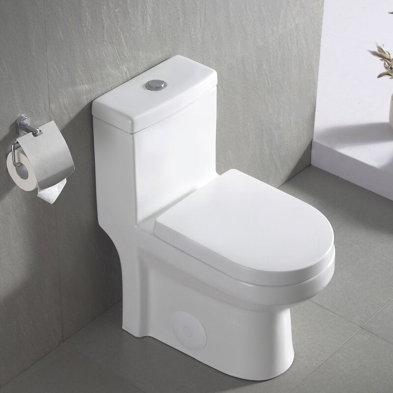 Dual-Flush Elongated One-Piece Toilet (Seat Included)