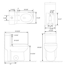 Load image into Gallery viewer, Dual-Flush Elongated One-Piece Toilet (Seat Included)
