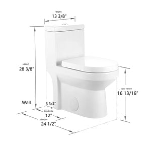 Dual-Flush Elongated One-Piece Toilet (Seat Included)